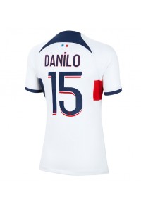 Paris Saint-Germain Danilo Pereira #15 Jalkapallovaatteet Naisten Vieraspaita 2023-24 Lyhythihainen